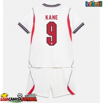 Camisa de Futebol Inglaterra Harry Kane #9 Equipamento Principal Infantil Mundo 2026 Manga Curta (+ Calças curtas)